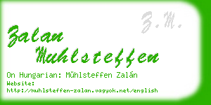 zalan muhlsteffen business card